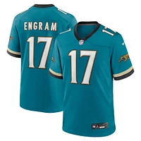 Maillot de jeu Nike Evan Engram pour hommes, sarcelle, Jacksonville Jaguars Prowler Throwback Player Game