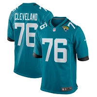 Maillot de match Nike Ezra Cleveland pour hommes, sarcelle, Jacksonville Jaguars