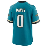 Maillot de jeu Nike Gabe Davis pour hommes, bleu sarcelle, Jacksonville Jaguars Prowler Throwback Player Game