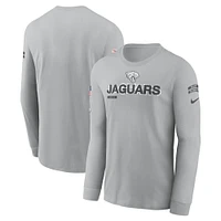 T-shirt à manches longues Nike Jacksonville Jaguars 2024 Salute To Service pour homme Gris