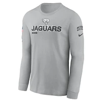 Men's Nike Gray Jacksonville Jaguars 2024 Salute To Service Long Sleeve T-Shirt