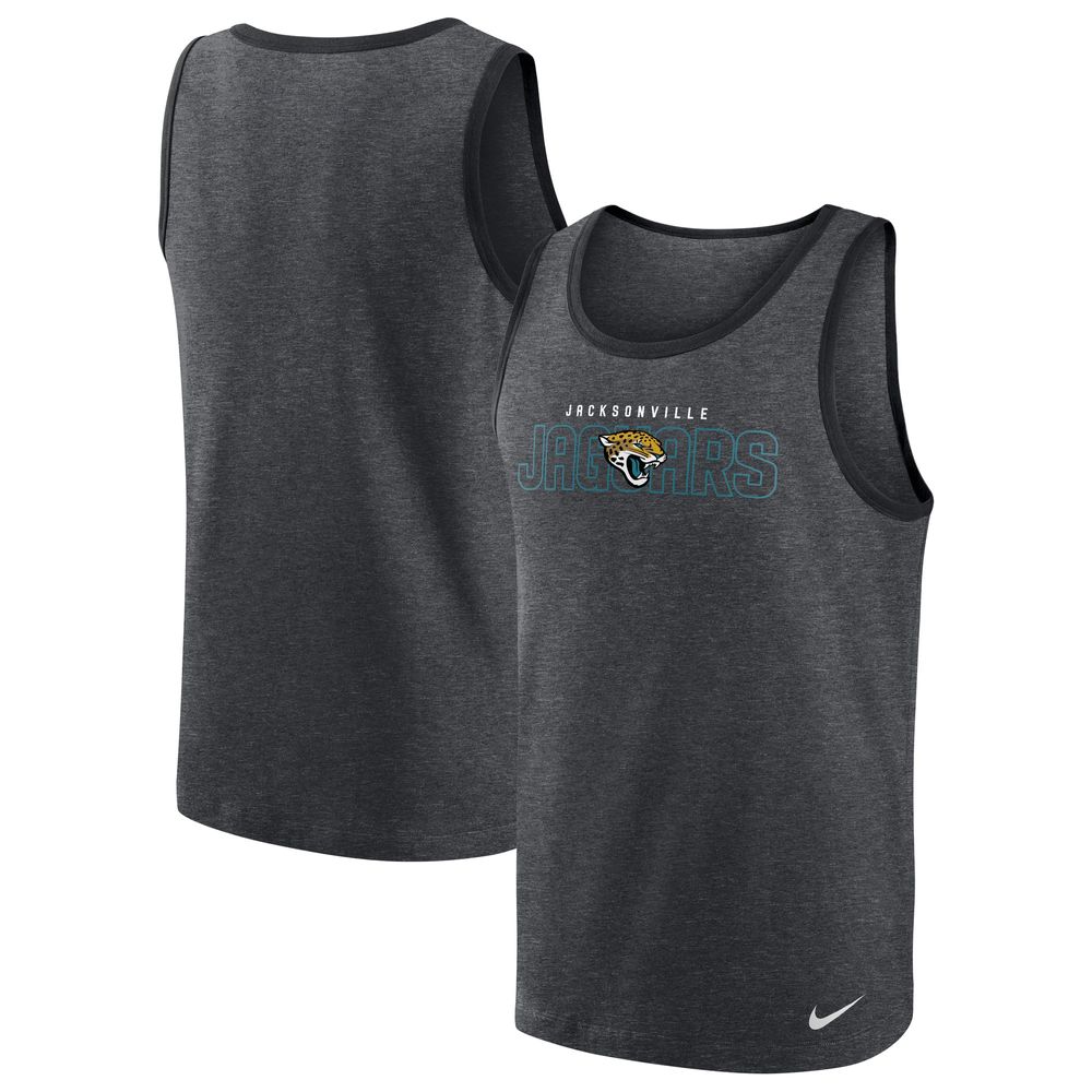 Men's Nike Heathered Charcoal Jacksonville Jaguars Tri-Blend Tank Top