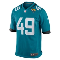 Maillot de match Nike Leonard Taylor pour hommes, sarcelle, Jacksonville Jaguars