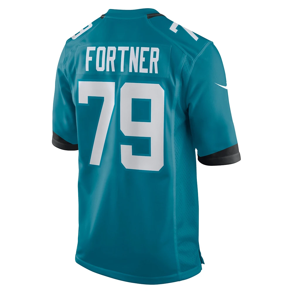 Men's Nike Luke Fortner Teal Jacksonville Jaguars Game Jersey
