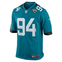 Maillot de match Nike Maason Smith Teal Jacksonville Jaguars pour homme