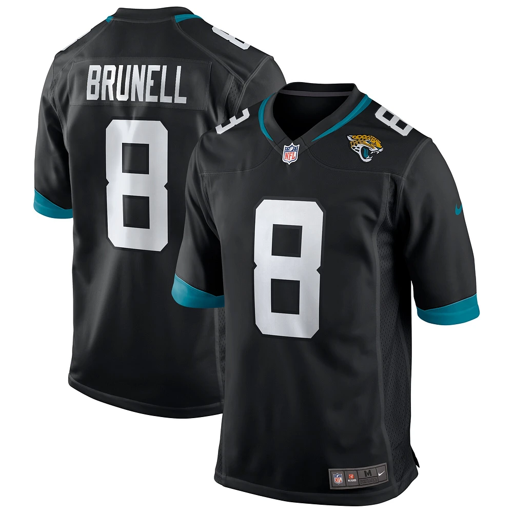 Maillot Nike Mark Brunell noir pour homme, joueur retraité des Jaguars de Jacksonville, match alternatif