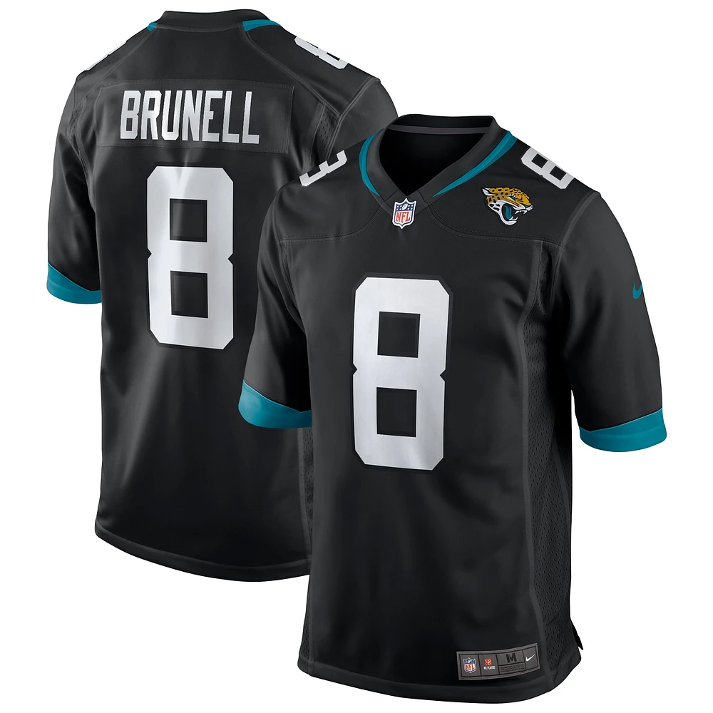 Maillot Nike Mark Brunell noir pour homme, joueur retraité des Jaguars de Jacksonville, match alternatif