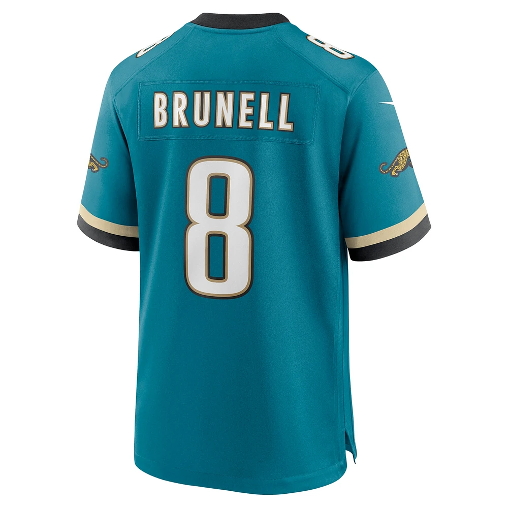 Maillot Nike Mark Brunell pour hommes, bleu sarcelle, Jacksonville Jaguars Prowler Throwback, joueur retraité