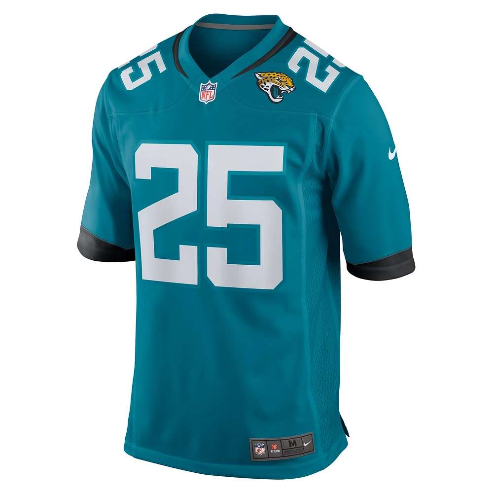 Maillot de match l'équipe Nike Ronald Darby des Jacksonville Jaguars pour hommes, bleu sarcelle