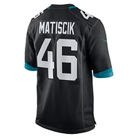 Maillot de match Nike Ross Matiscik pour hommes, noir, Jacksonville Jaguars