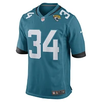Men's Nike Teal Gregory Junior Jacksonville Jaguars Team Game Player Jersey