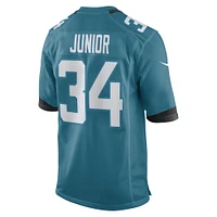 Men's Nike Teal Gregory Junior Jacksonville Jaguars Team Game Player Jersey