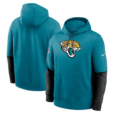 Sweat à capuche Nike Teal Jacksonville Jaguars 2024 Sideline Club pour homme