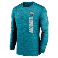 T-shirt Nike Teal Jacksonville Jaguars 2024 Sideline Velocity Performance à manches longues pour homme