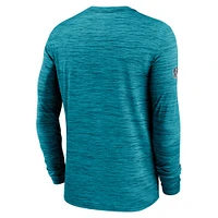 T-shirt Nike Teal Jacksonville Jaguars 2024 Sideline Velocity Performance à manches longues pour homme