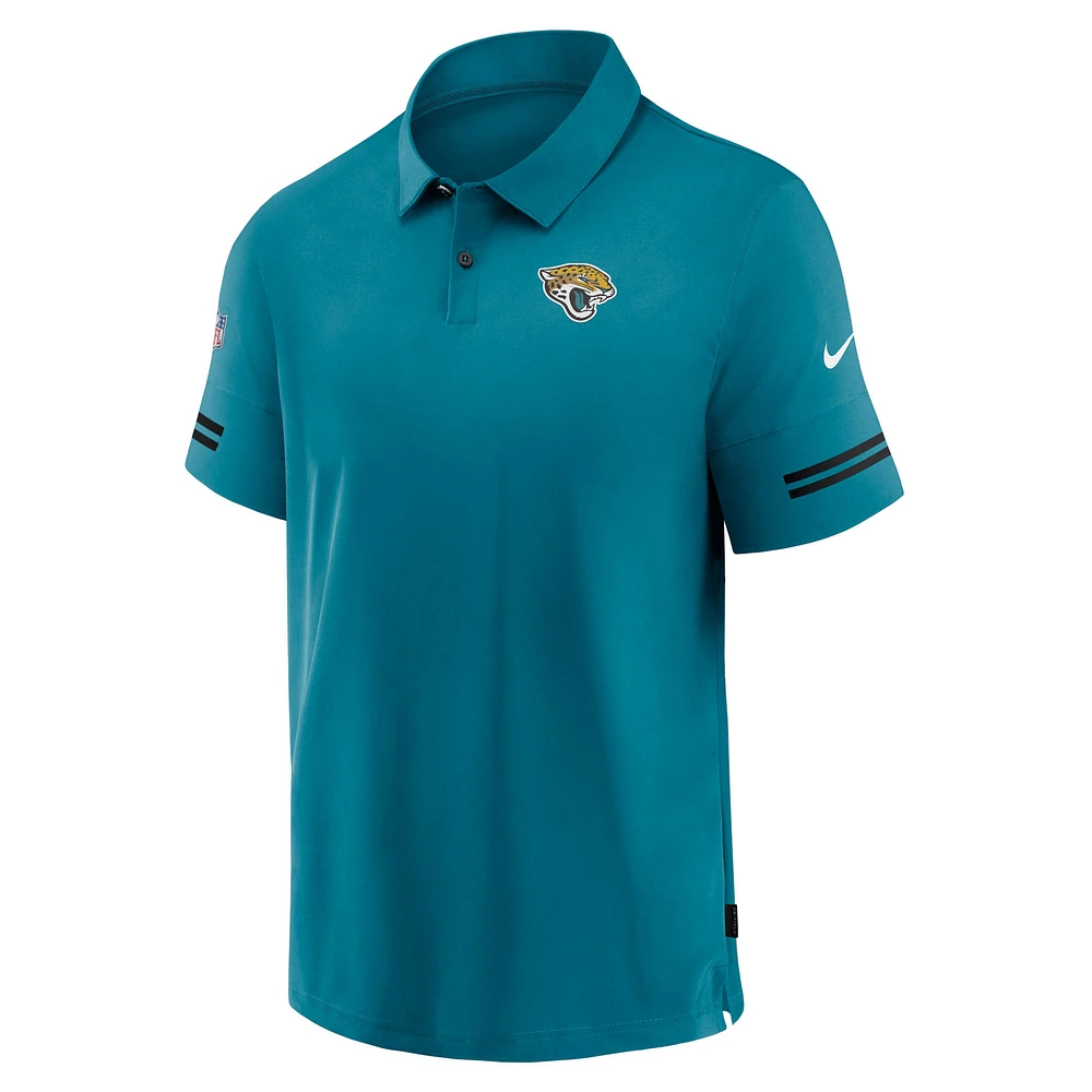 Polo pour homme Nike Jacksonville Jaguars Logo Sideline Elite Performance bleu sarcelle