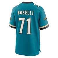 Maillot de match Nike Tony Boselli pour homme, bleu sarcelle, Jacksonville Jaguars Prowler Throwback, joueur retraité