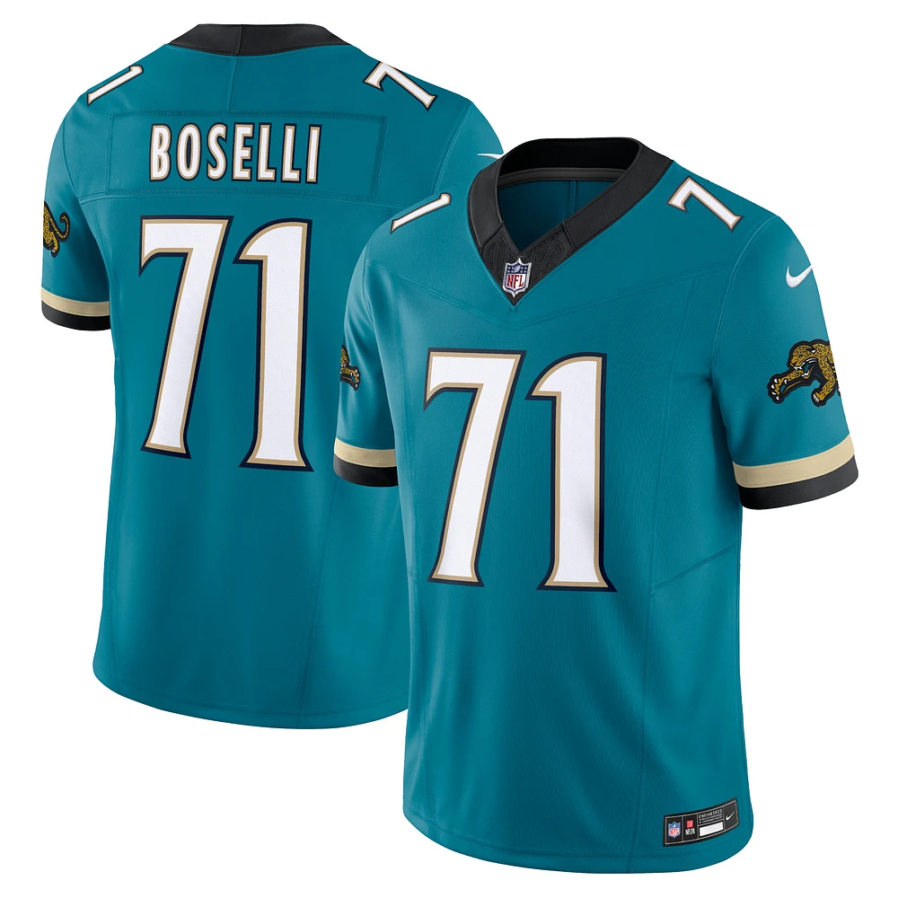 Nike Tony Boselli Teal Jacksonville Jaguars Prowler Throwback Vapor F.U.S.E. Maillot de joueur retraité limité