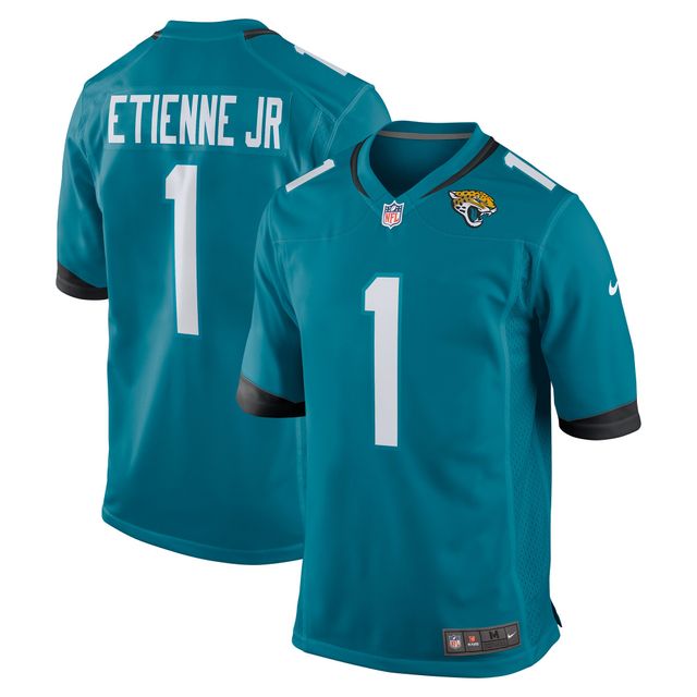 Maillot de match Nike Travis Etienne pour hommes, sarcelle, Jacksonville Jaguars