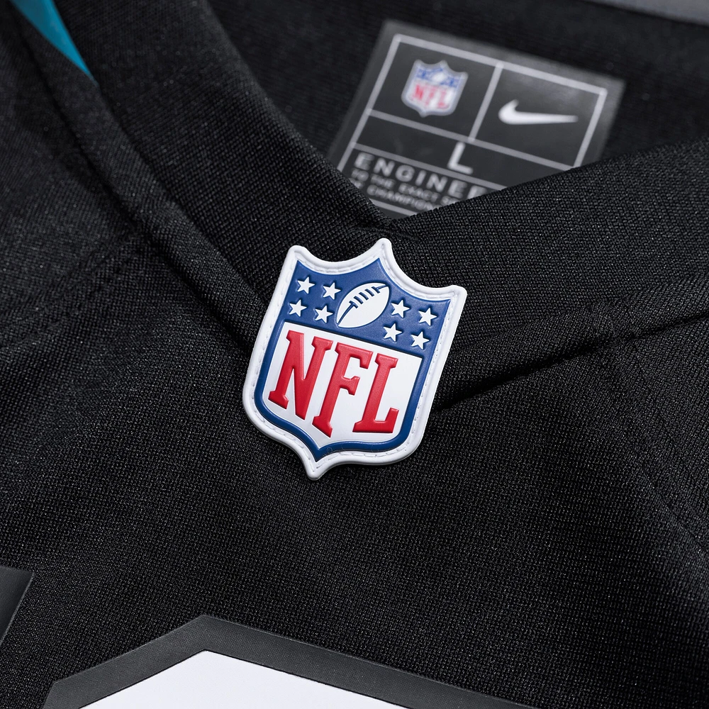 Men's Nike Travis Hunter Black Jacksonville Jaguars 2025 NFL Draft First Round Pick Alternate Game Player Jersey
