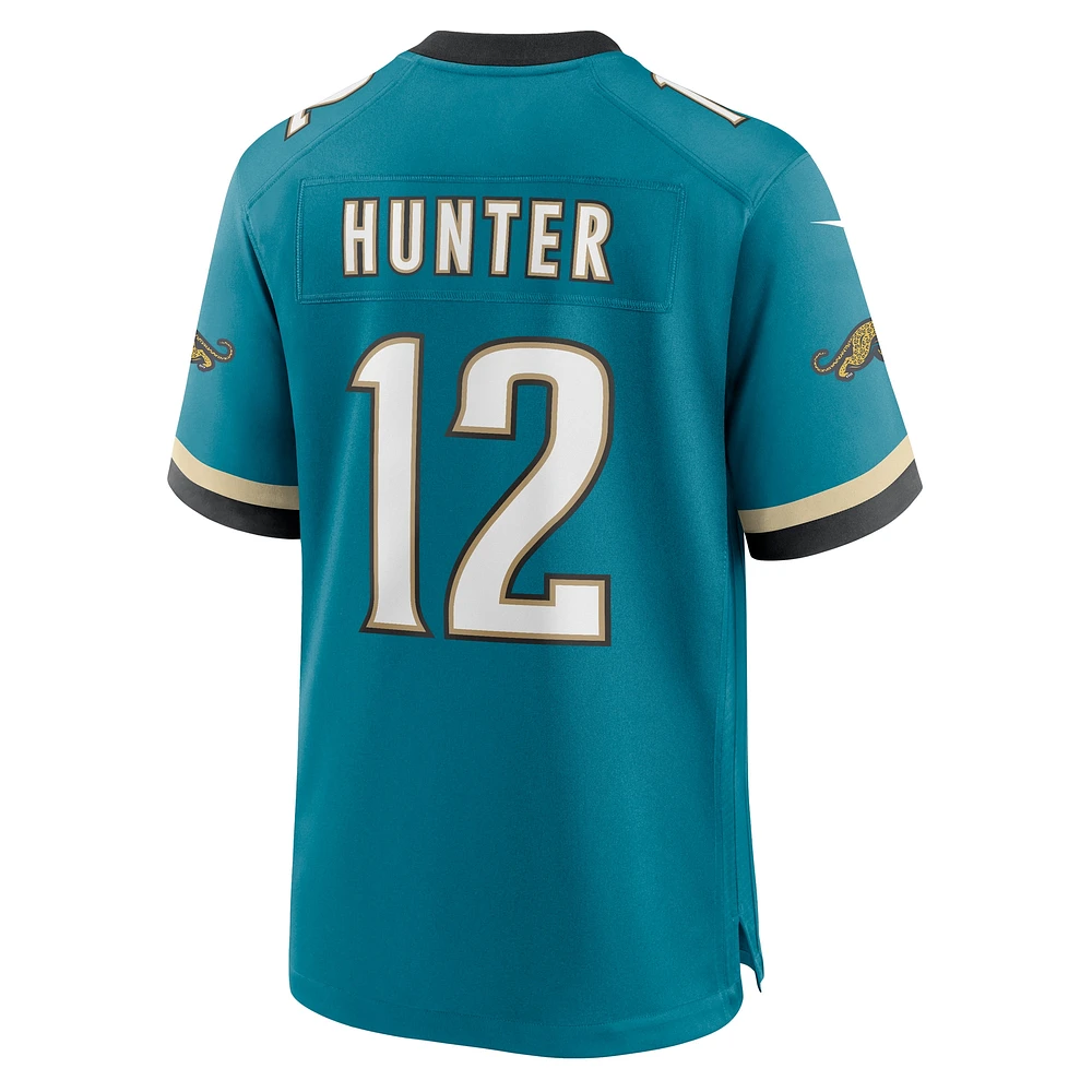 Men's Nike Travis Hunter Teal Jacksonville Jaguars 2025 NFL Draft First Round Pick 2nd Alternate Game Jersey