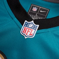 Men's Nike Travis Hunter Teal Jacksonville Jaguars 2025 NFL Draft First Round Pick 2nd Alternate Game Jersey
