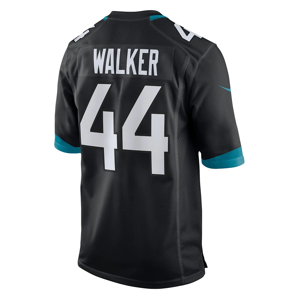 Maillot de match joueur des Jacksonville Jaguars Nike Travon Walker noir pour homme