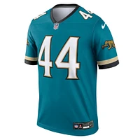 Haut de performance pour joueur Nike Travon Walker Teal Jacksonville Jaguars Alternate Legend homme