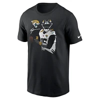 T-shirt graphique Nike Trevor Lawrence pour homme, noir, Jacksonville Jaguars Player