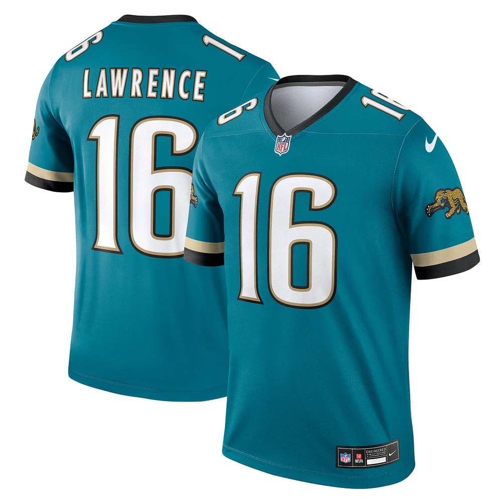 Haut Nike Trevor Lawrence Teal Jacksonville Jaguars Alternate Legend Player Performance pour homme