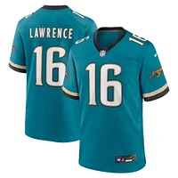 Maillot de jeu rétro Nike Trevor Lawrence Teal Jacksonville Jaguars Prowler pour homme