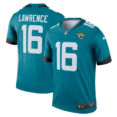 Maillot Nike Trevor Lawrence bleu sarcelle pour homme des Jaguars de Jacksonville