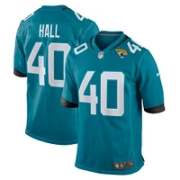 Maillot de match Nike Tyler Hall Teal Jacksonville Jaguars Team Game pour homme