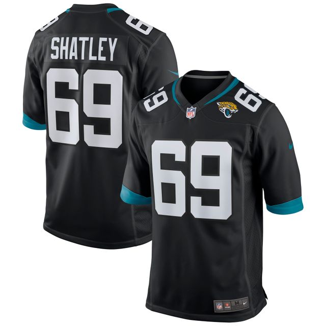 Maillot de match Nike Tyler Shatley pour hommes, noir, Jacksonville Jaguars