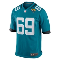 Men's Nike Tyler Shatley Teal Jacksonville Jaguars Game Jersey