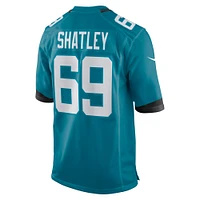 Men's Nike Tyler Shatley Teal Jacksonville Jaguars Game Jersey