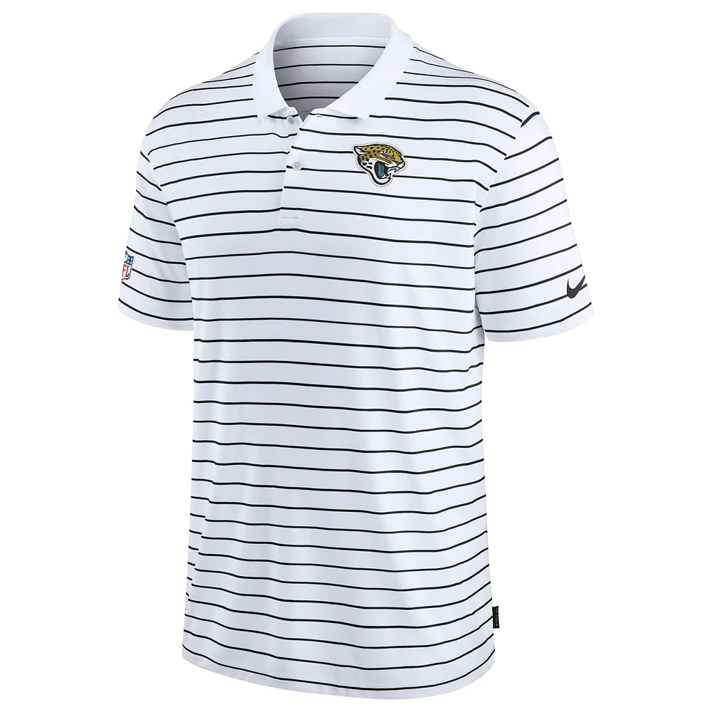 Men's Nike White Jacksonville Jaguars Sideline Lock Up Victory Performance Polo