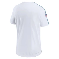 Haut de performance Coach pour hommes Nike blanc Jacksonville Jaguars Throwback Sideline Alternate Logo