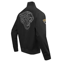 Men's Pro Standard Black Jacksonville Jaguars Paint The City Twill Full-Zip Jacket