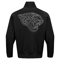 Men's Pro Standard Black Jacksonville Jaguars Paint The City Twill Full-Zip Jacket