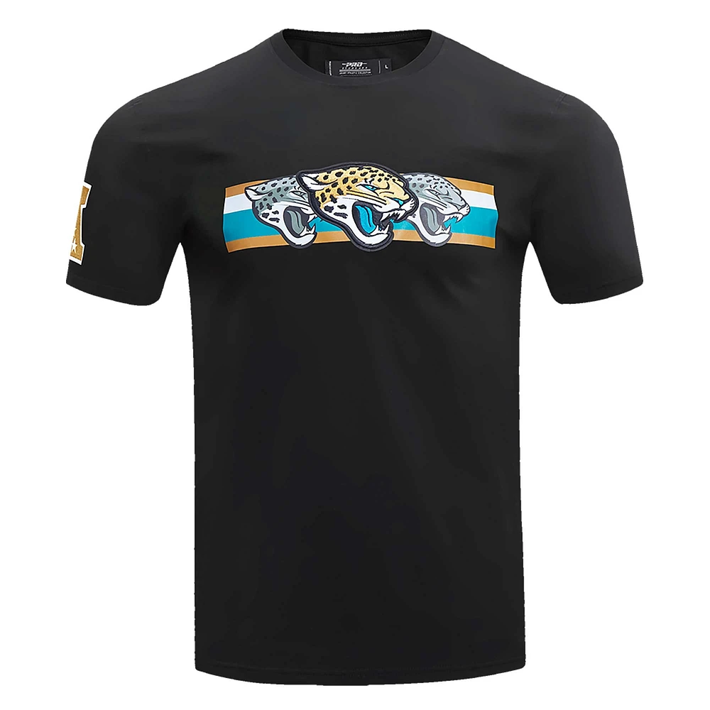 T-shirt rétro Striper Pro Standard noir pour hommes des Jacksonville Jaguars