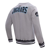 Men's Pro Standard Heather Gray Jacksonville Jaguars Crest Emblem Pullover Sweatshirt