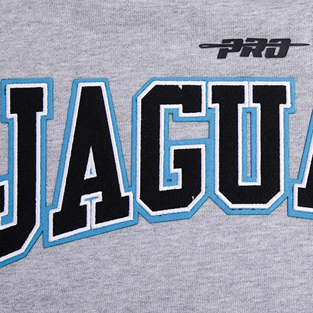 Men's Pro Standard Heather Gray Jacksonville Jaguars Crest Emblem Pullover Sweatshirt