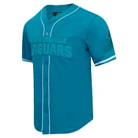 Chemise boutonnée en maille triple ton sur Pro Standard Teal Jacksonville Jaguars pour hommes