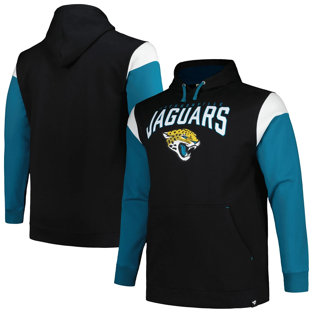 Sweat à capuche noir pour hommes des Jacksonville Jaguars Big & Tall Trench Battle