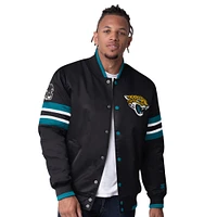 Men's Starter Black Jacksonville Jaguars Scout I Full-Snap Varsity Jacket