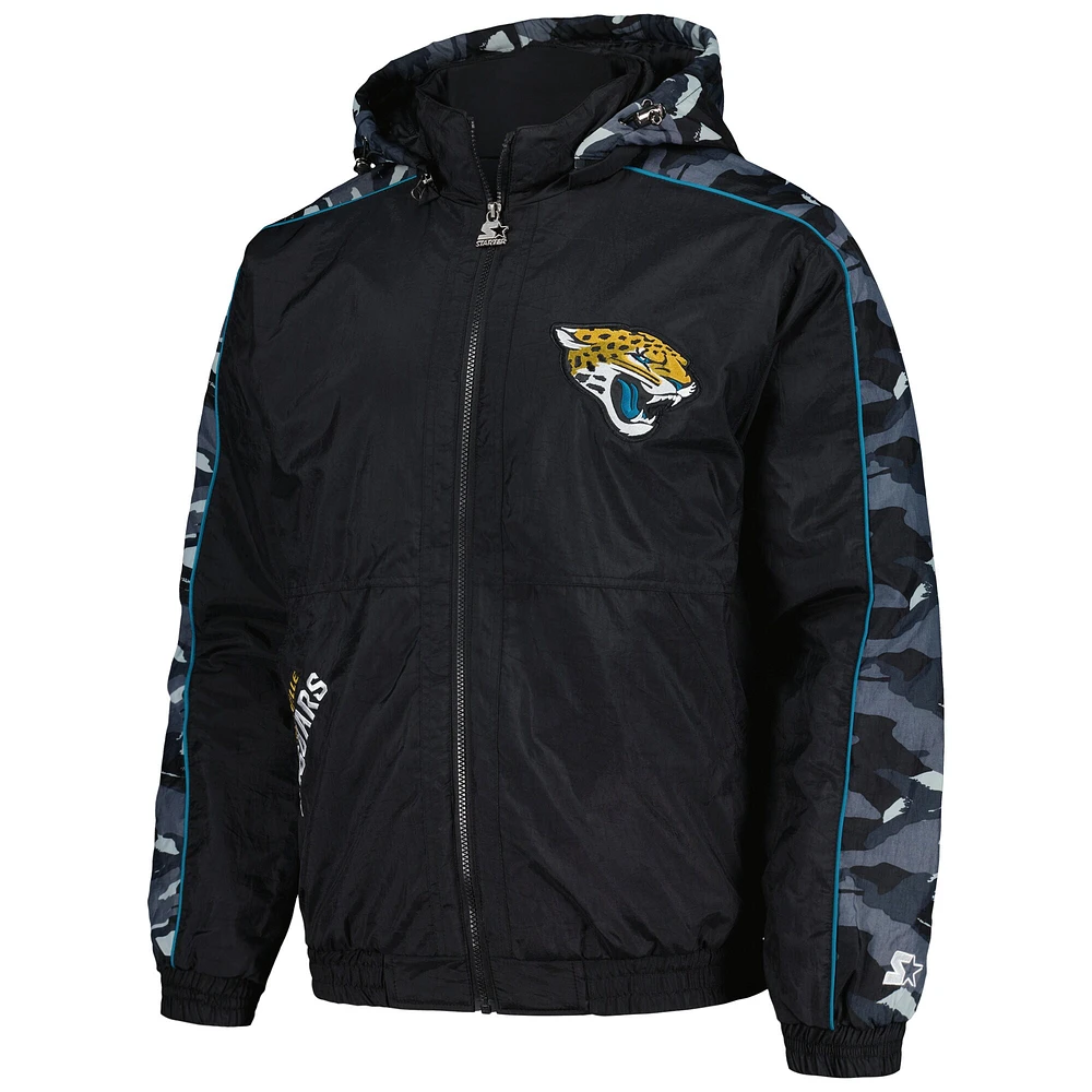 Men's Starter Black Jacksonville Jaguars Thursday Night Gridiron Full-Zip Hoodie