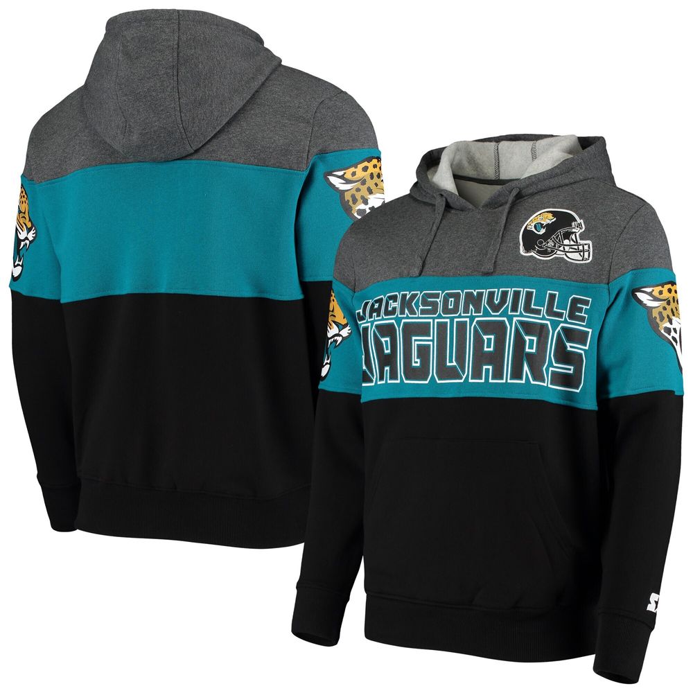 Starter Men's Starter Heathered Gray/Black Jacksonville Jaguars Extreme  Fireballer Throwback - Pullover Hoodie