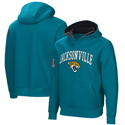 Men's  Teal Jacksonville Jaguars Linebacker Adaptive Pullover Hoodie