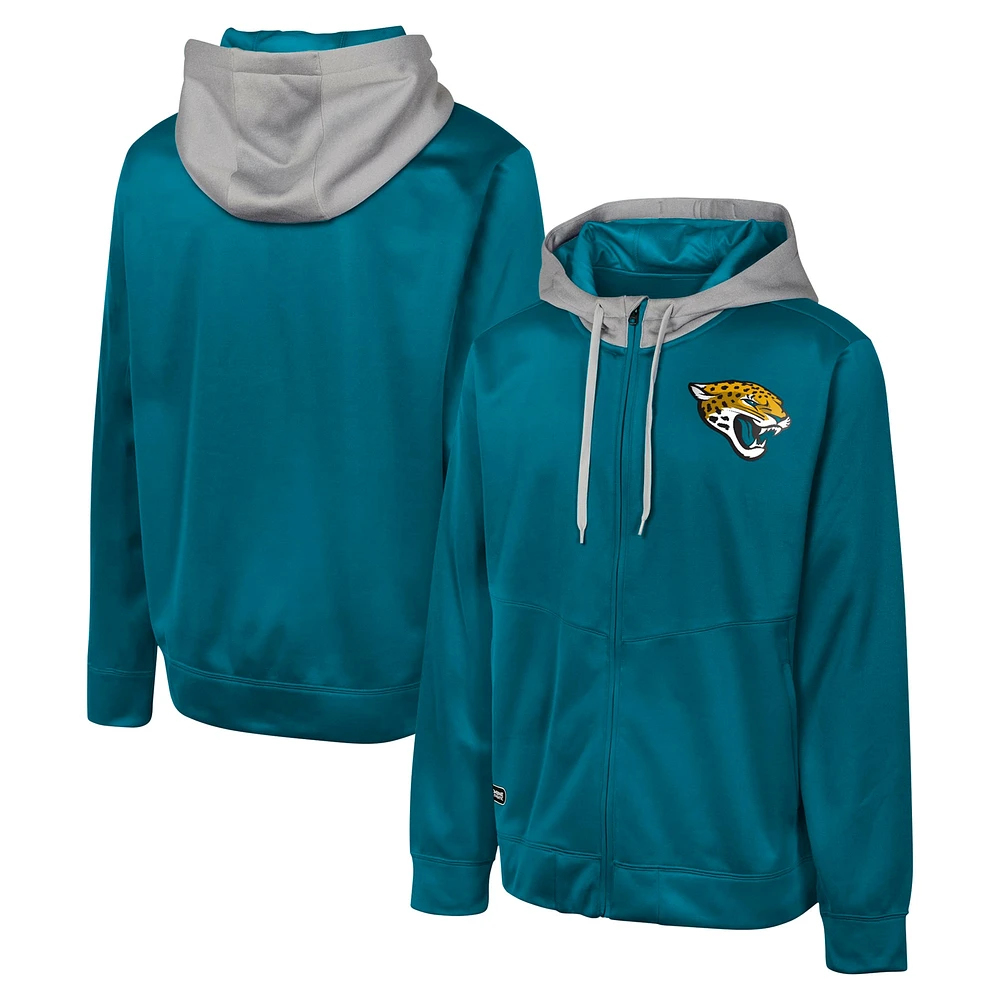 Men's Teal Jacksonville Jaguars Replay Fashion Graphic Full-Zip Hoodie Jacket